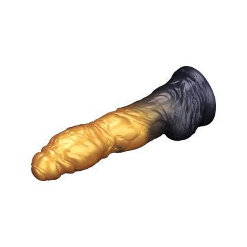 Dual Density Aufblasbarer Dildo 25 cm - Gold/Schwarz