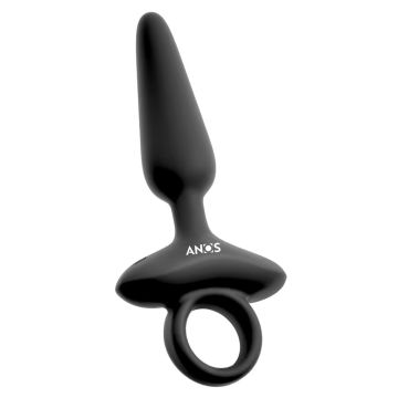 Flexible und Vibrating Buttplug Schwarz - Anos