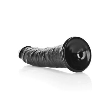Realistischer Dildo mit Saugnapf Schlank - Schwarz