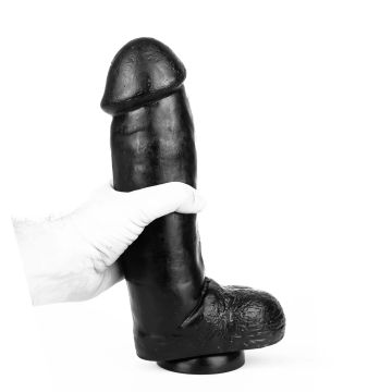 Dark Crystal Schwarzer Dicker Dildo Job - 21,5 cm