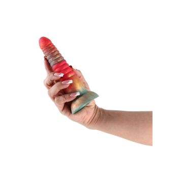 Gestapelte Dildo 16 cm - Rot/Gold