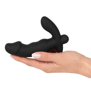 Anos Vibrating Buttplug in Penisform - Schwarz
