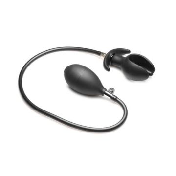 Schwarzer Aufblasbarer Silikon-Buttplug - XR Brands