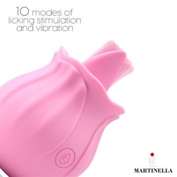 Martinella Rose Stimulator mit Leck- und Vibrationsmodi