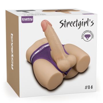 Masturbator Streetgirl's 14 mit Dildo - Hautfarbe
