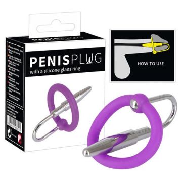 Dehnbarer Eichelring mit Dildo