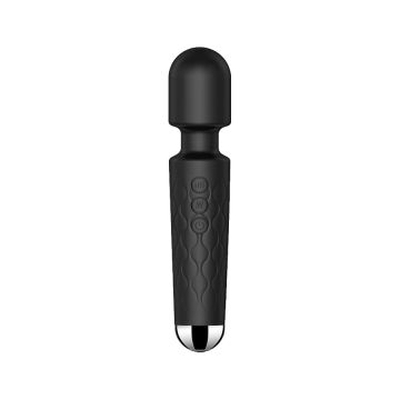 Wand Vibrator Beautylit 20 cm Kopf 4,2 cm - Schwarz 
