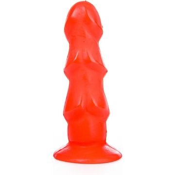 All Black Danny Dildo Rot - 17 cm