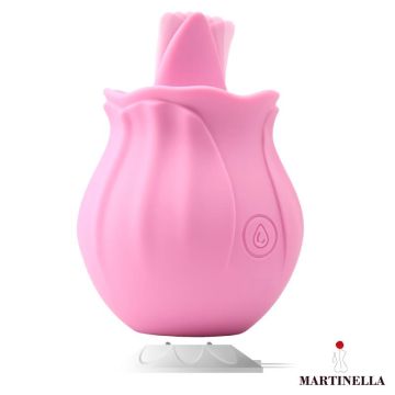 Martinella Rose Stimulator mit Leck- und Vibrationsmodi