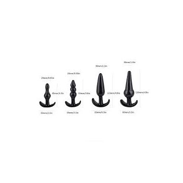 Power Escorts Buttplug Set Quatro Anal Zwart - 4-Pack