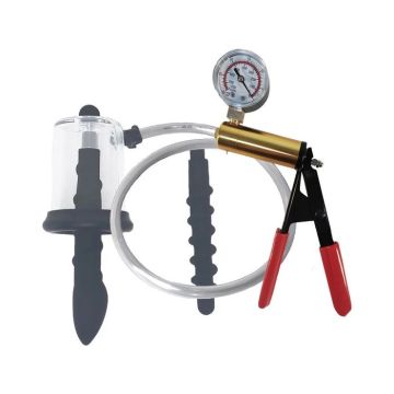 Analer Rosebud Vakuumzylinder mit Perlenplug und Pumpe