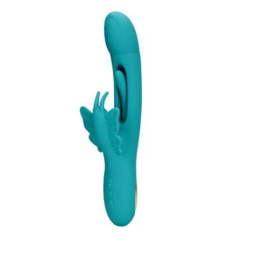 Flapping G-Punkt Butterfly Vibrator - Pfauenblau
