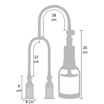 Vakuum Brustwarzen-Lustpumpe - M/L