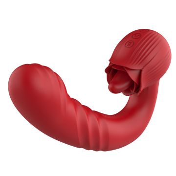 Stoßender Rabbit Vibrator Rose B - Series Cute