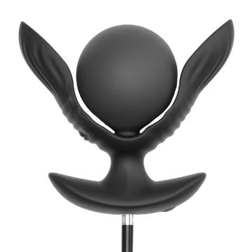 RC Aufblasbarer und Vibrations-Buttplug Schwarz - Anos