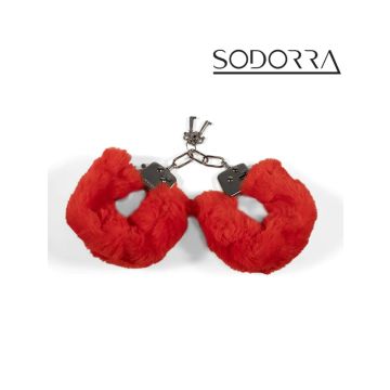 Sodorra Fluffy Handschellen - Rot
