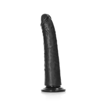 Realistischer Dildo mit Saugnapf Schlank - Schwarz