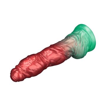 Dual Density Aufblasbarer Dildo 25 cm - Rot/Grün