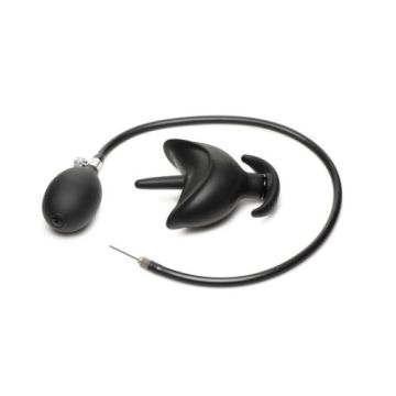 Schwarzer Aufblasbarer Silikon-Buttplug - XR Brands