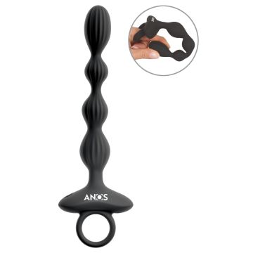 Anos Flexible Vibrierende Analkugeln - Schwarz