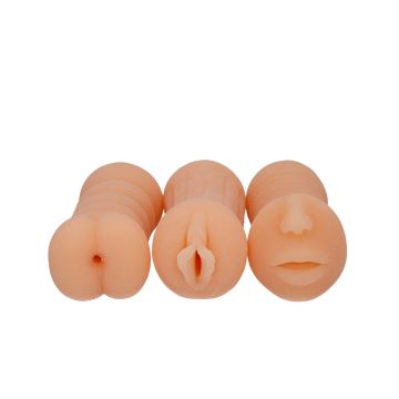 Set von 3 Masturbatoren mit Verschiedenen Öffnungen