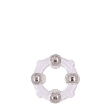Transparante Cockring met Beads