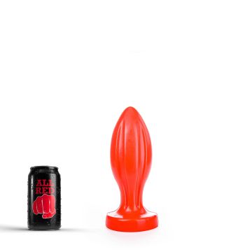 All Black Buttplug Maceo Rot - 21 cm