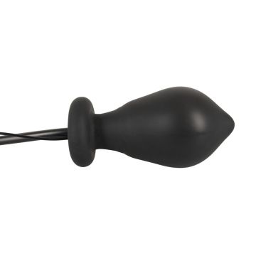 Aufblasbarer und Vibrierender Buttplug - Schwarz