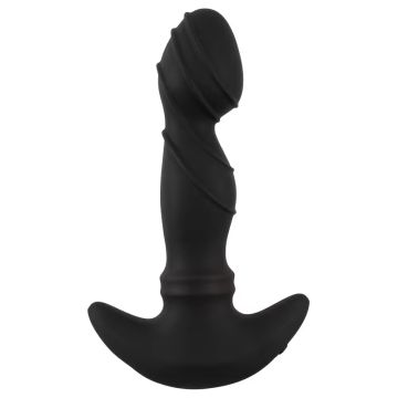 Prostatavibrator mit Bewegenden Ringen - Schwarz