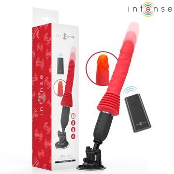 Intense Stotende en Verwarmende Vibrator met Afstandsbediening Cynthia - Rood
