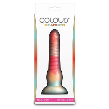 Gestapelte Dildo 16 cm - Rot/Gold