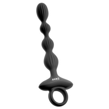 Anos Flexible Vibrierende Analkugeln - Schwarz