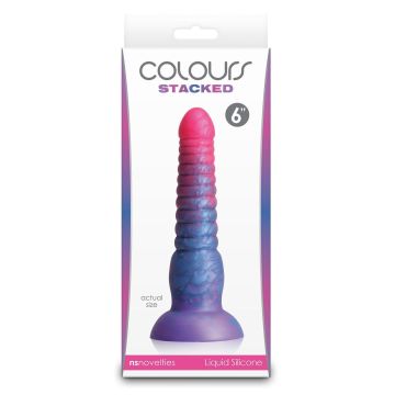Gestapelte Dildo 16 cm - Rosa/Blau