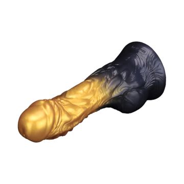 Dual Density Aufblasbarer Dildo 20 cm - Gold/Schwarz