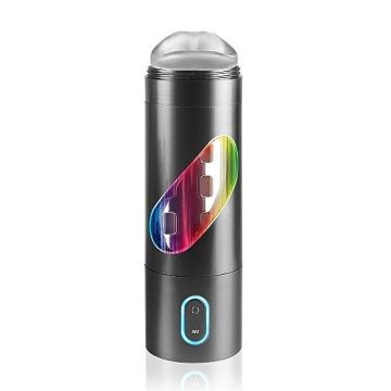 Rotierender Masturbator Mund mit LED-Lichtshow