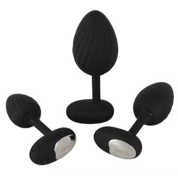 Vibrations-Buttplug-Set Schwarz - Anos