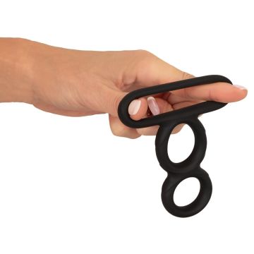 Triple Cock Ring - Schwarz