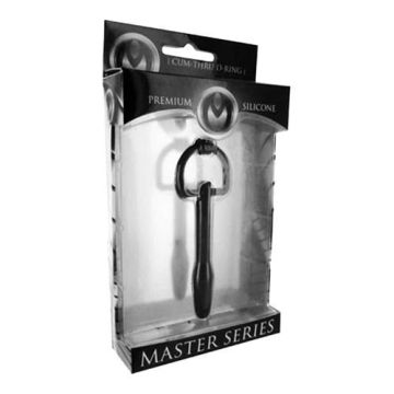 Silikon Penis Plug mit Ring - Schwarz