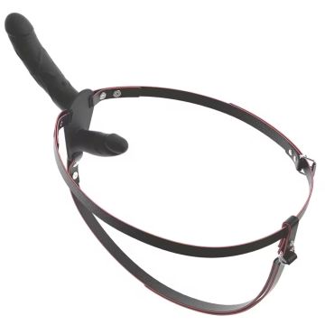 You2Toys Dubbele Vibrerende Strap-On met Afstandsbediening - Zwart