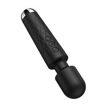Wand Vibrator Beautylit 20 cm Kopf 4,2 cm - Schwarz 