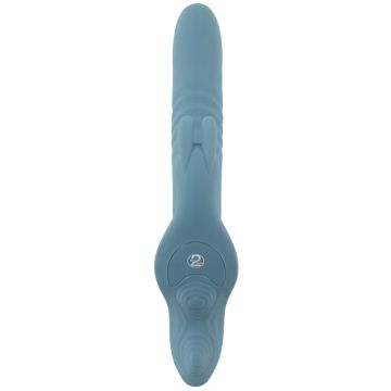 You2Toys Vibrerende en Stotende Strap-On Set met Afstandsbediening - Blauw