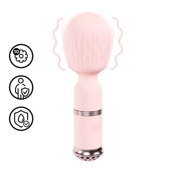 Mini Vibrations-Wand Velour - Rosa