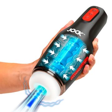 Wiederaufladbarer Masturbator mit Vibrations- und Saugmodi Jock