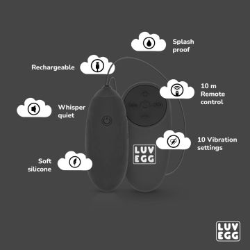 Vibrierendes Ei LUV EGG - Schwarz