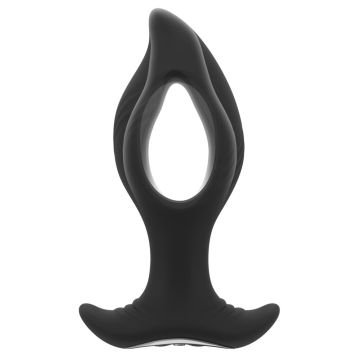 Anos - Vibrierender Buttplug mit Loch - Schwarz