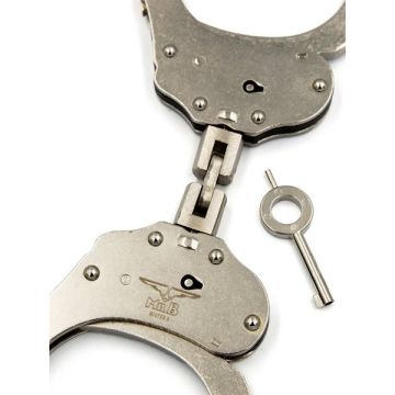 Handschellen mit Doppelschloss Stahl - Mister B