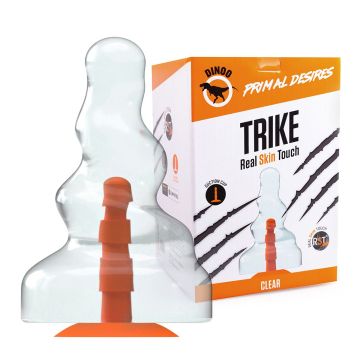 Dinoo Dildo Primal Trike Transparent - 28 cm
