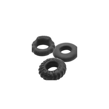 Bonemaker 3-teiliges Cockring-Set Schwarz - Oxballs