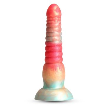 Gestapelte Dildo 16 cm - Rot/Gold