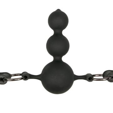Easytoys Ballknebel mit Silikonperlen Pecker Knebel - Schwarz